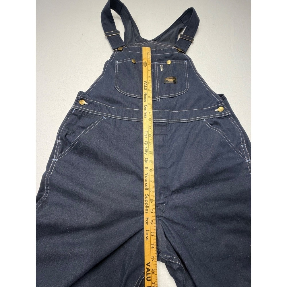 Vintage Sears Mens Overalls Union Made Perma-Prest Tradewear 40x32 Denim 70s - Picture 11 of 14